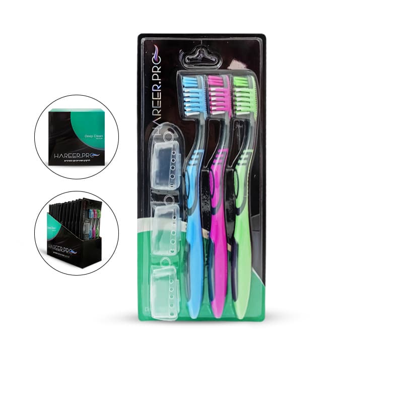 מברשת שיניים חריר פרו HAREER PRO DEEP CLEAN 3PCS