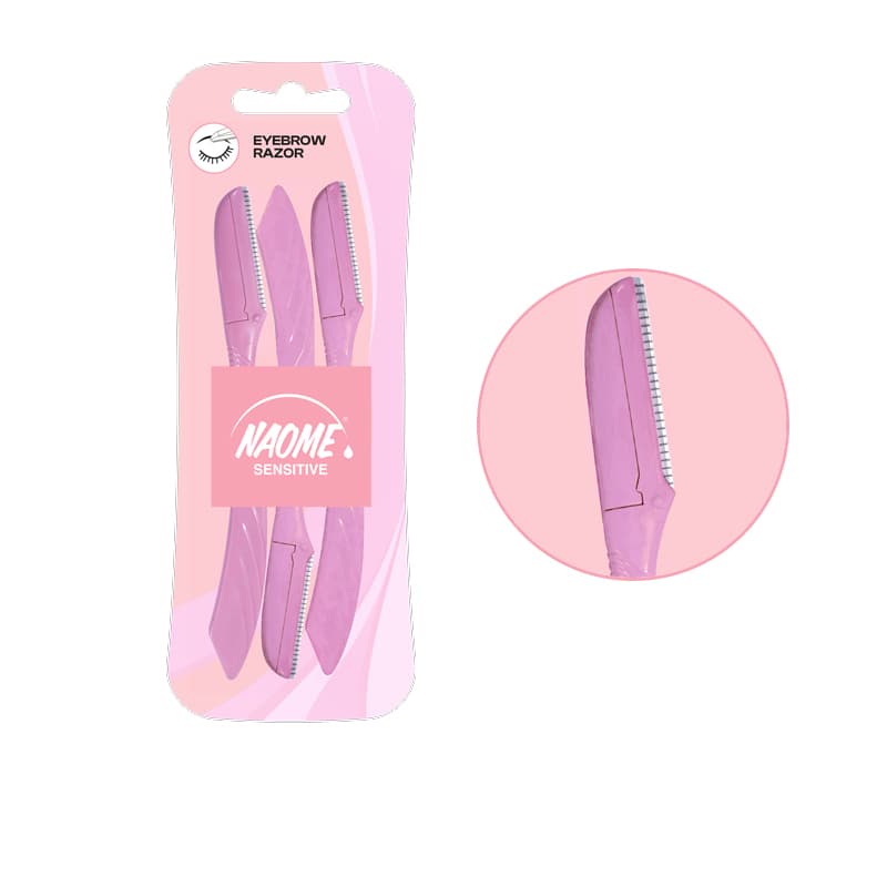 סכיני גילוח פנים נעומי NAOME SESITIVE EYEBROW RAZOR 3PCS
