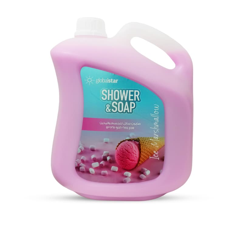 شور جلوبال ايس  مارشميلو GLOBAL SHOWER GEL 4 L