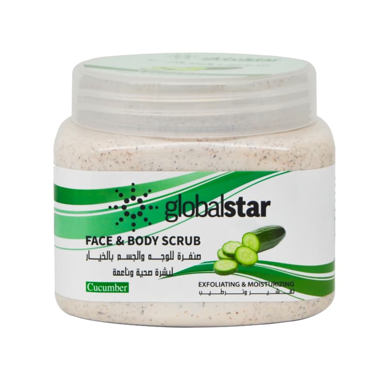 פילינג פנים גלובל סטאר מלפפון GLOBAL STAR SCRUB 500ML