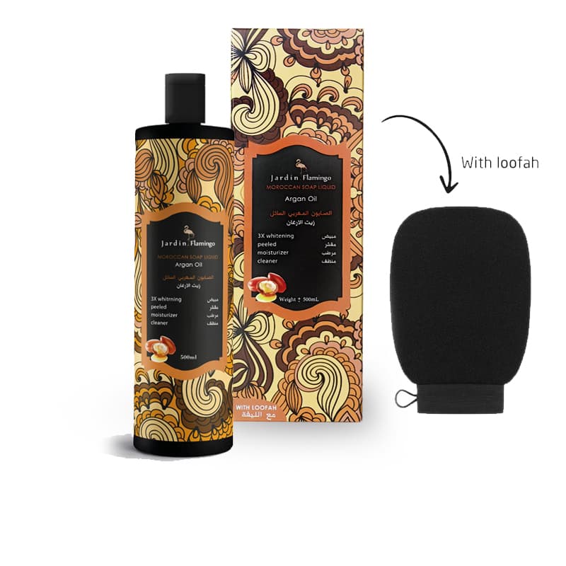 סבון מרוקאי סבון נוזלי ג'רדן JARDIN FLAMINGO ARGAN 500ML