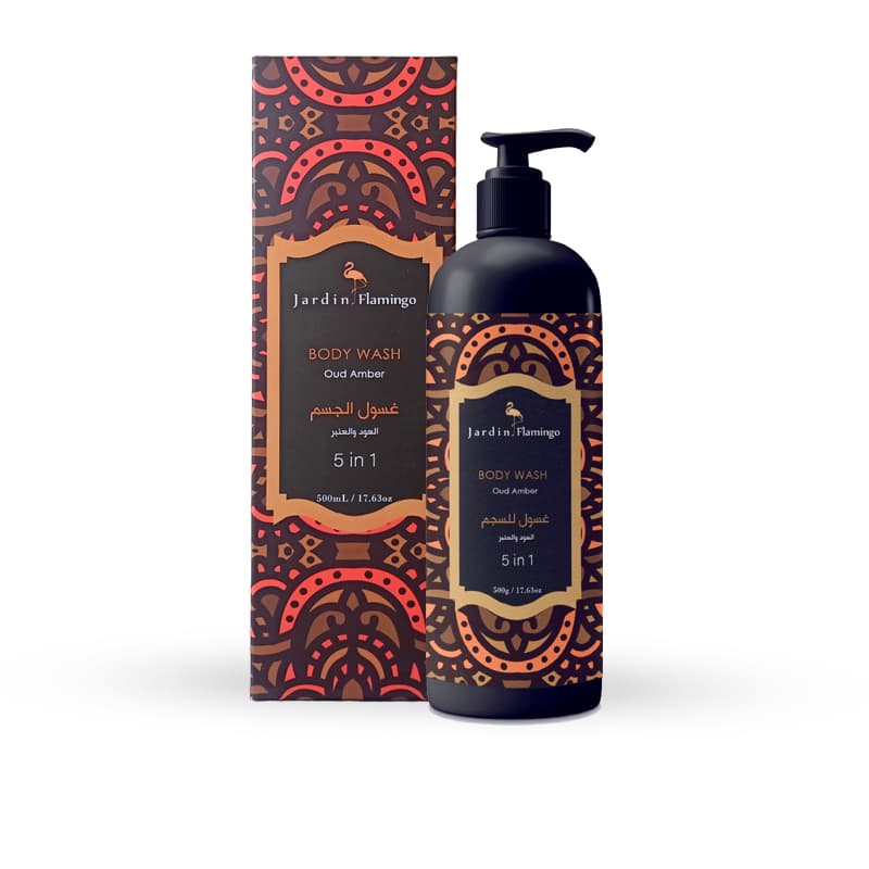תרחיץ הגוף ג'רדן JARDIN FLAMINGO OUD AMBER 500ML