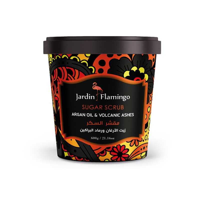 פילינג סוכר ג'רדן JARDIN FLAMINGO ARGAN&VOLCAN 600G
