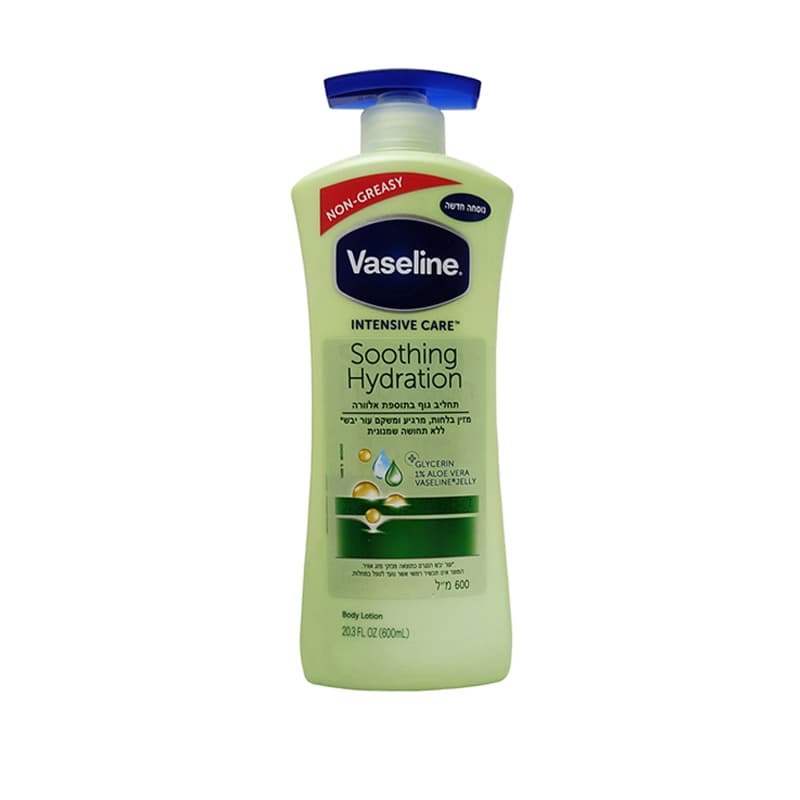 תחליב וזלין אלוורה ירוק VASELINE LOTION 600 ML