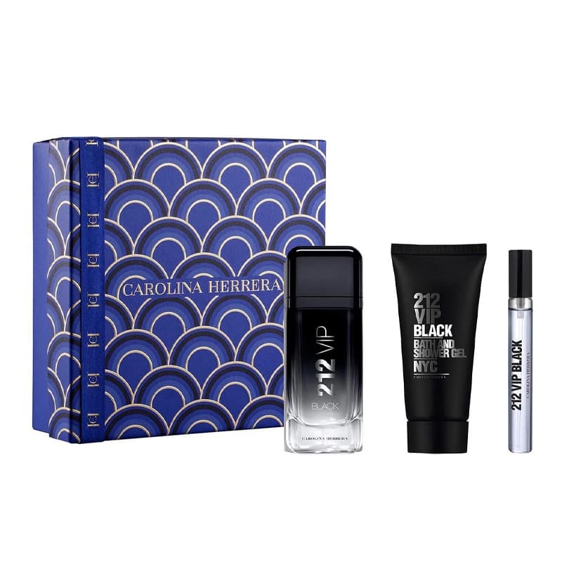 طقم عطر 212 CAROLINA HERRERA 212 VIP BLACK SET