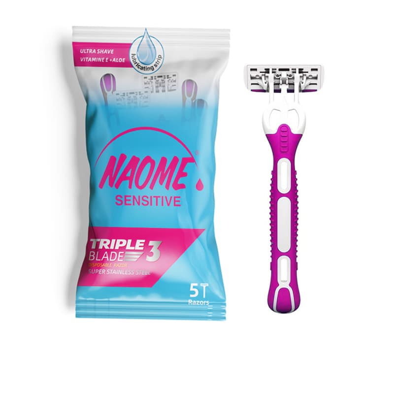 סכיני גילוח נעומי לנשים NAOME TRIPLE 3BLADE 5PCS