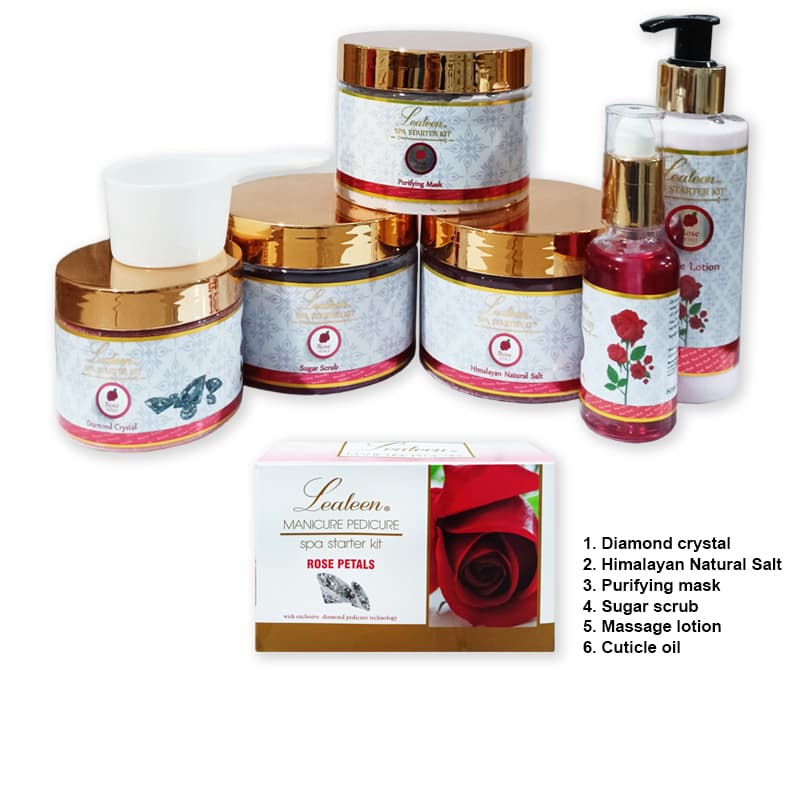 סט ליליין לרגליים ורדים LEALEEN SPA STARTER KIT