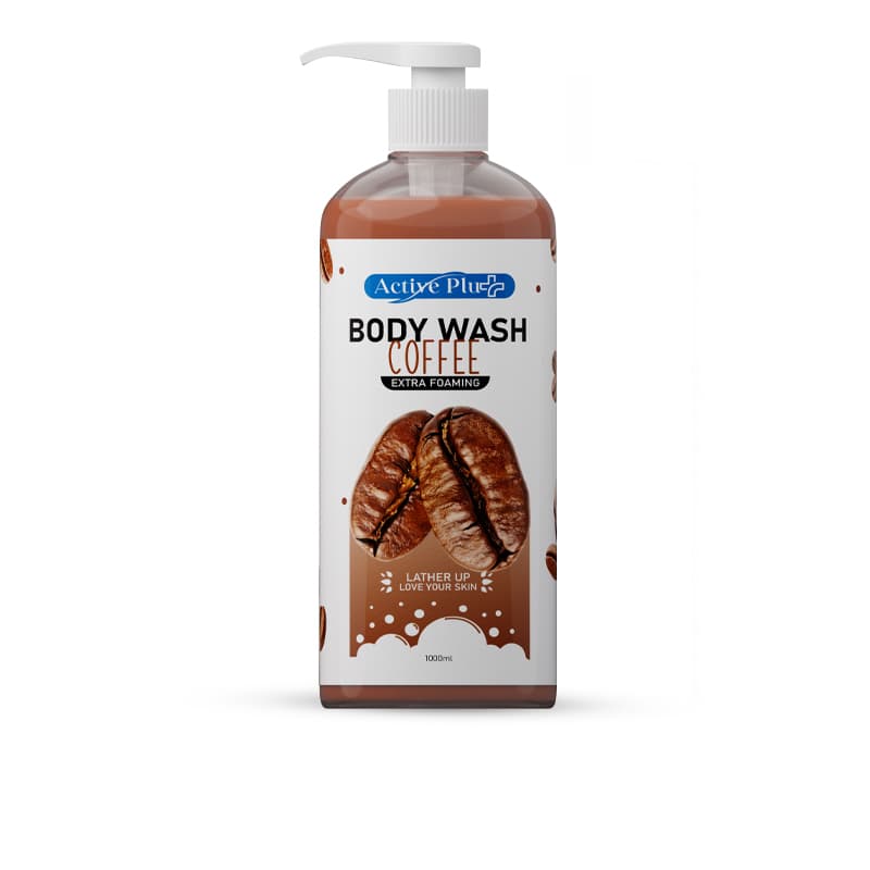 ג'ל רחצה גוף אקטיב ACTIVE PLUS BODY WASH COFFEE 1L