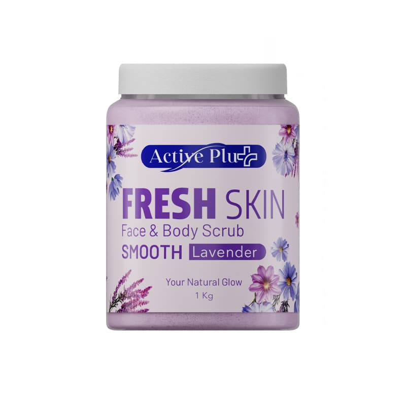 פילינג פנים וגוף אקטיב ACTIVE PLUS SMOOTH LAVENDER1KG