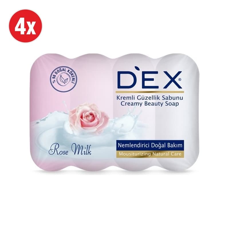 DEX ROSE MILK SOAP 4PCS
