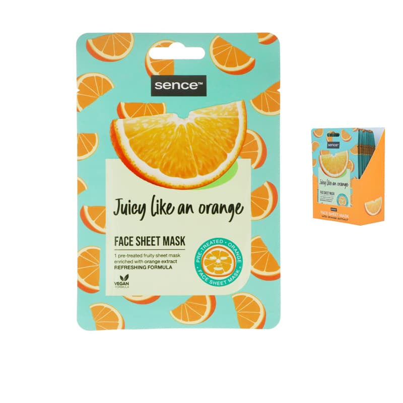 מסכה פנים סנס SENCE FACIAL SHEET ORANGE 20ML