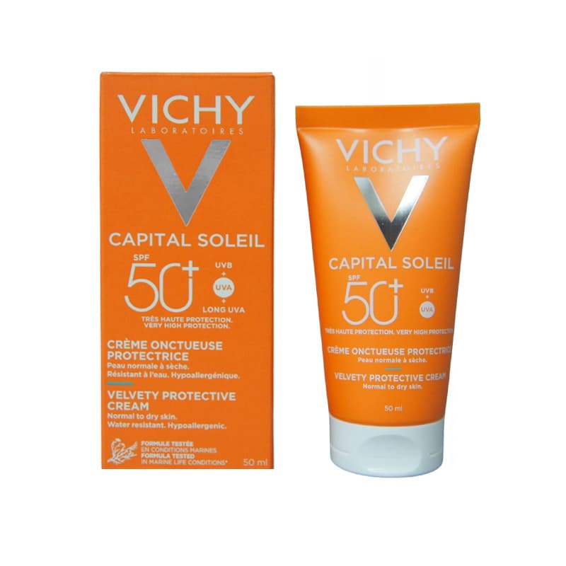 קרם הגנה שמש فيتشي VICHY SPF 50 VELVETY CREAM 50 ML