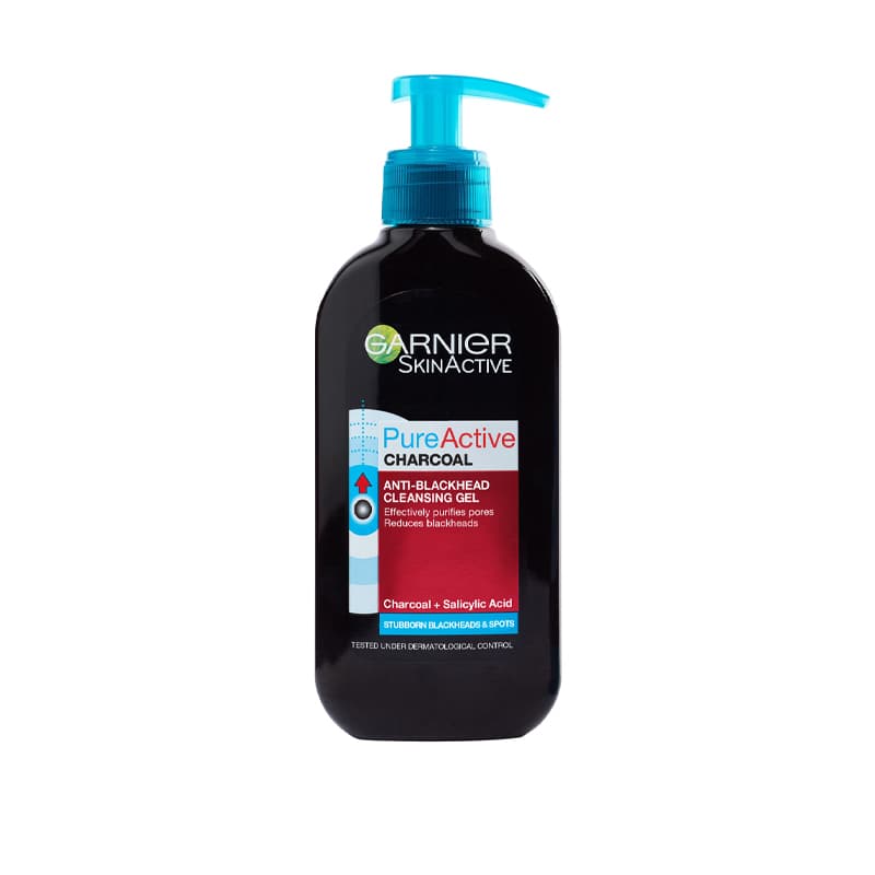 תרחיץ פנים גרנייה GARNIER PURE ACTIVE 200ML