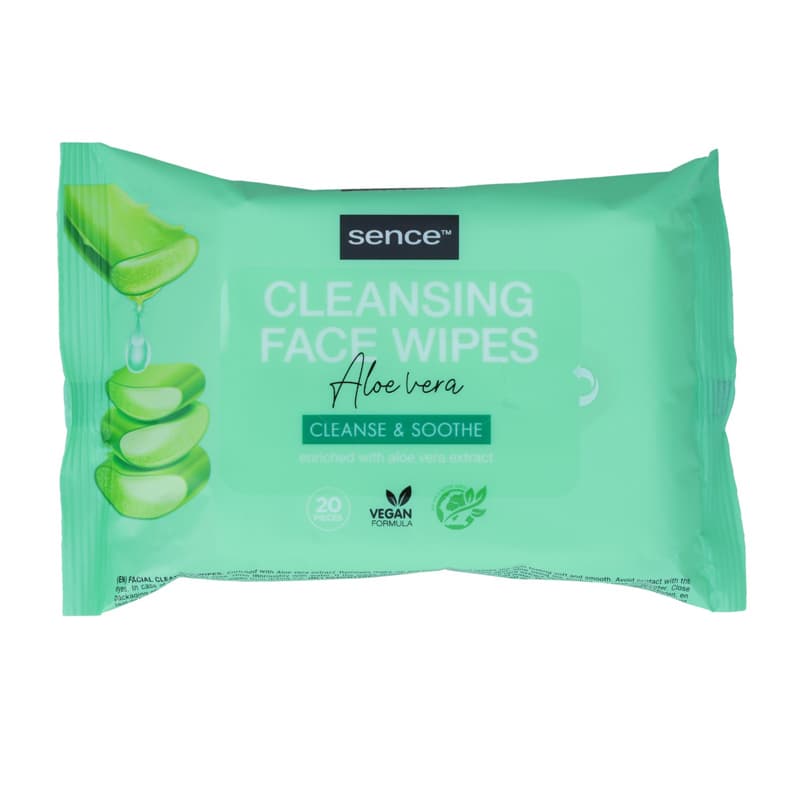 محارم مزيل مكياج سينسSENCE WIPES ALOE 20 PCS