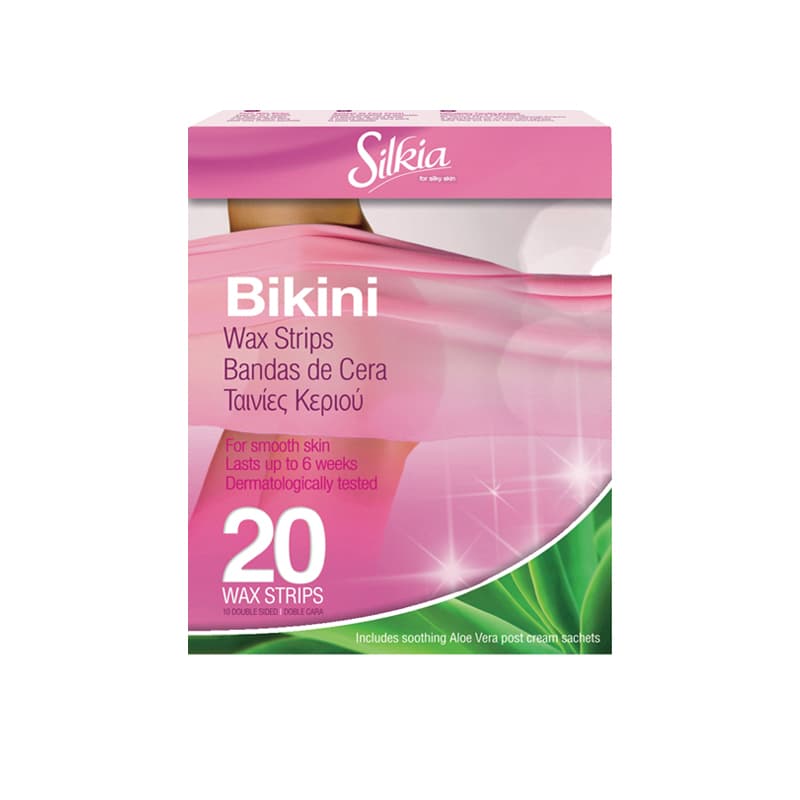 SILKIA BIKINI WAX STRIPS 20PCS